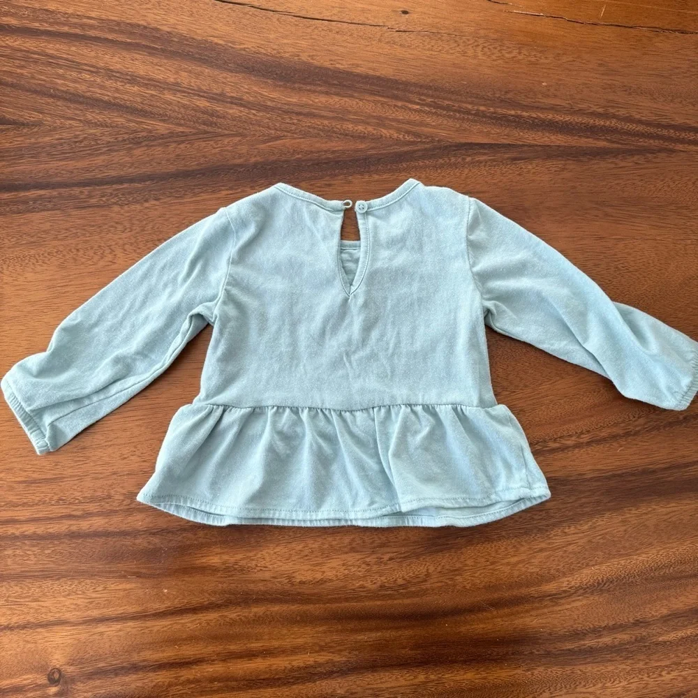 OshKosh B'gosh Soft Blue Lace Kids Blouse